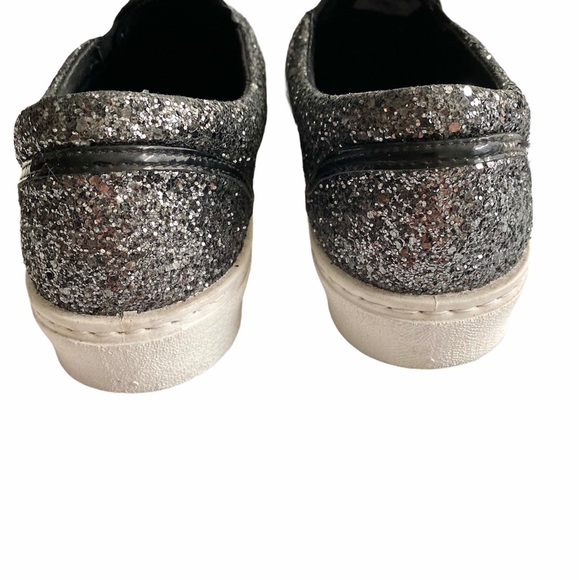 CHIARA FERRAGNI Glitter Leather Slip On Sneakers - Picture 6 of 9
